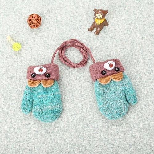 New 0 3 Years Old Cute Bear Cartoon Baby Gloves