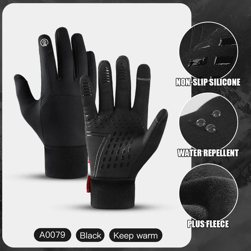 Waterproof Cycling Gloves Winter Touch Screen Bicycle Gloves Outdoor