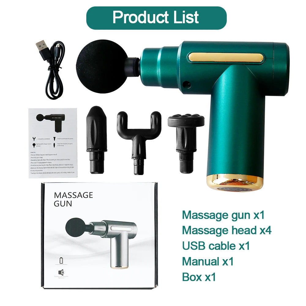 Professional Massage Gun Electric Shock Muscle Relaxation Vibration Fitness Massager For Body Neck Home Travel Fascia Gun Device