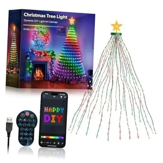 2.1M 400LEDs Christmas Lights Holiday String Lights with Star Shape, Smart LED Xmas Tree for Indoor Outdoor Decor