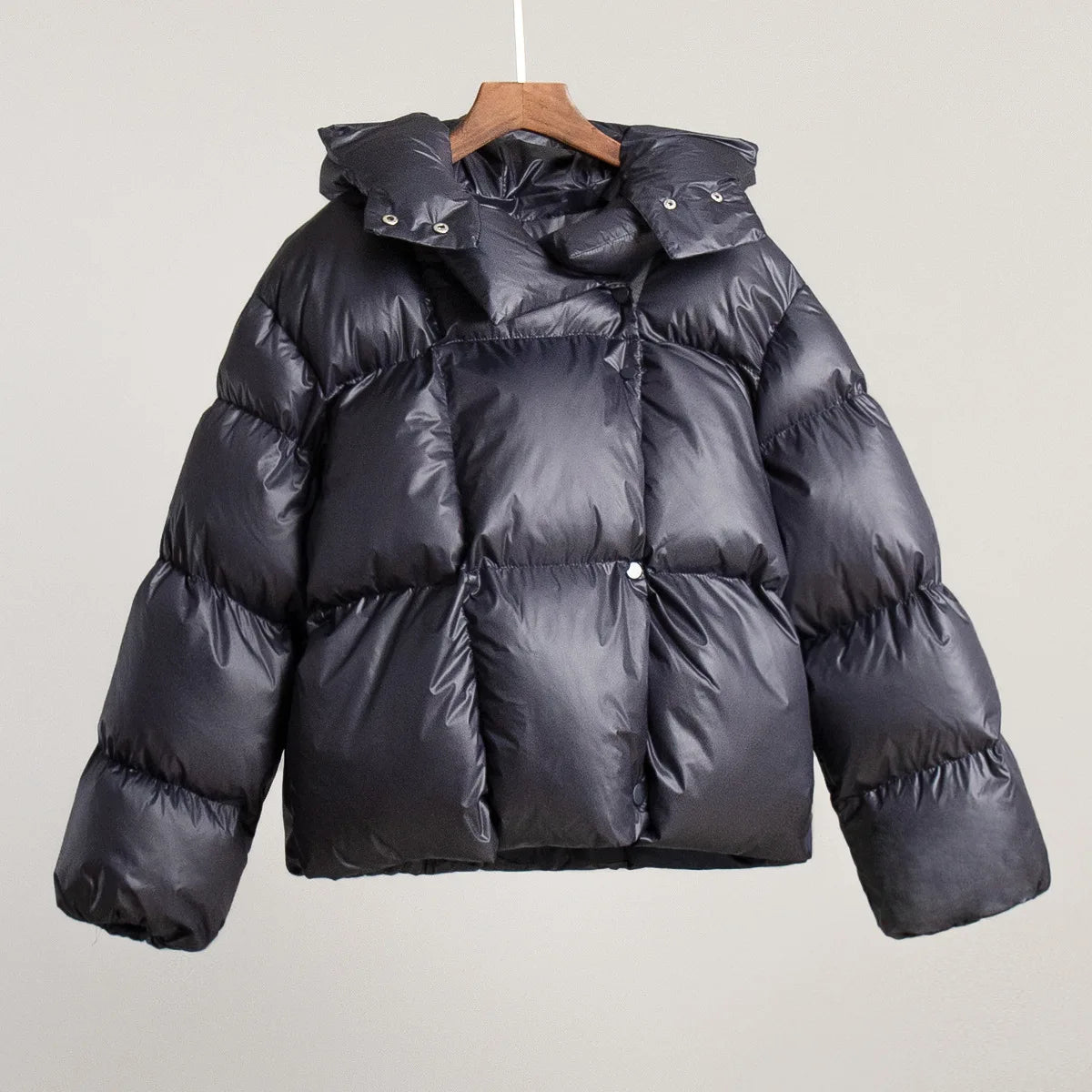 Autumn Winter Warm Coat Thick Parkas Long Sleeve Parkas Female Street Fashion Hoodies Woman's Cotton-padded Jacket