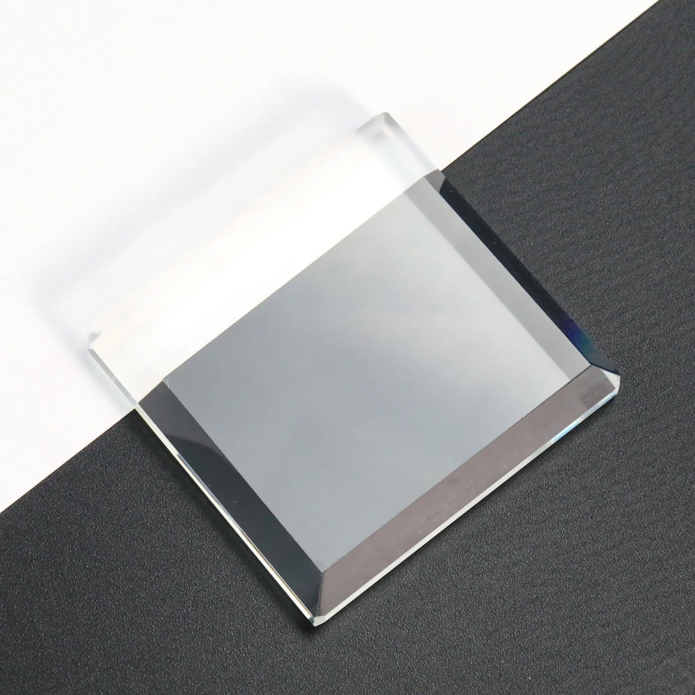Transparent Square Cube Crystal Glass Base Craft Earrings Rings Necklace Jewelry Display Stand Home Decor Ornaments