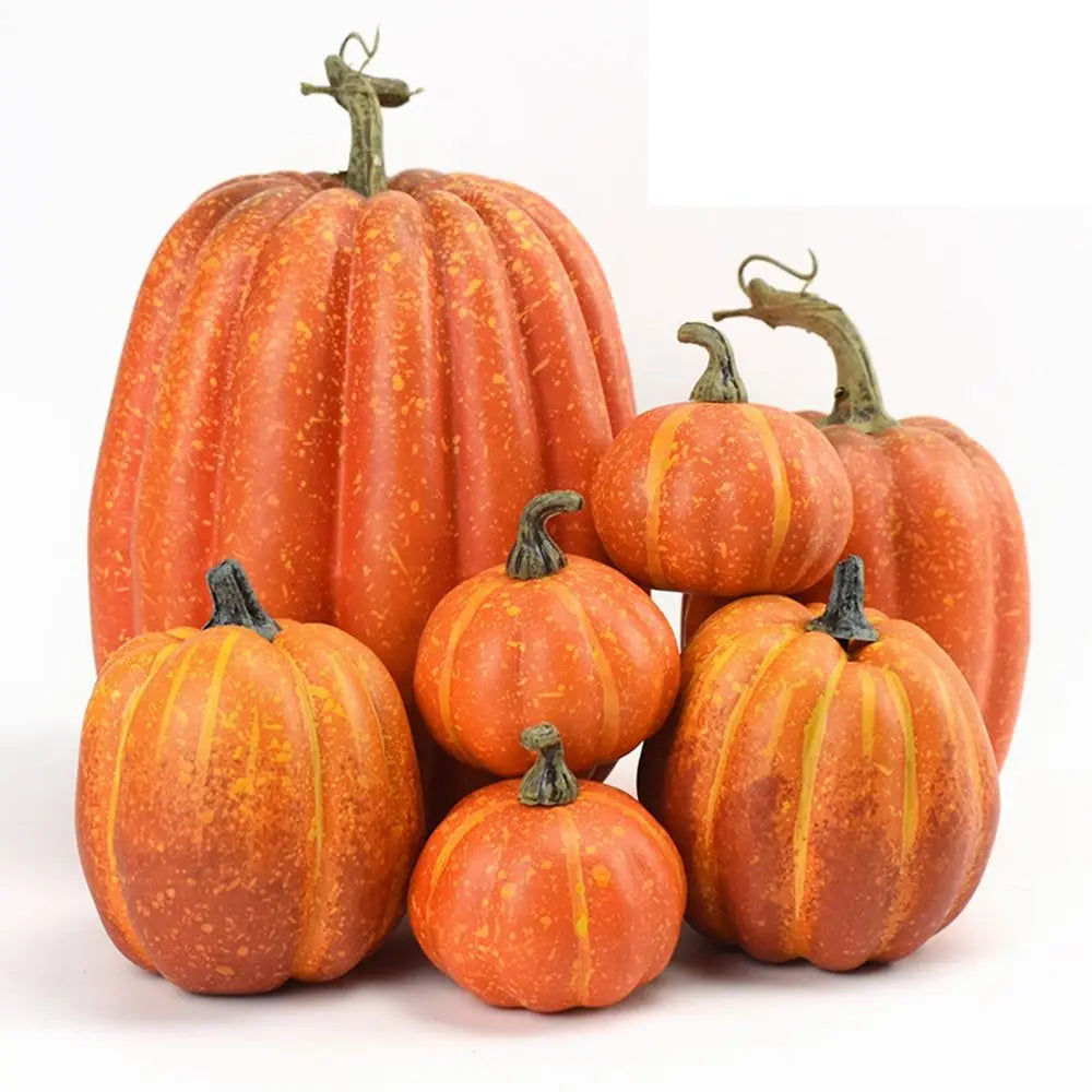 Wedding 7PCS Home Thanksgiving DIY Craft Fake Vegetable Simulation Pumpkin Model Halloween Decoration Artificial Pumpkin