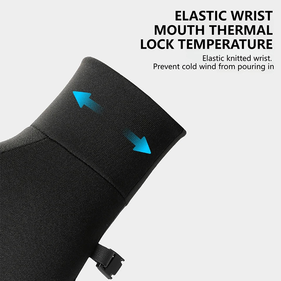 GTUBIKE Winter Warm Cycling Gloves Bicycle Warm Touchscreen Full Finger Glove Waterproof Outdoor Bike Skiing Fishing Riding