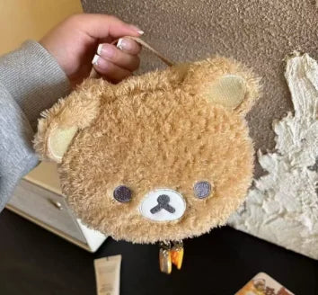 Plush Bear Barrel Cosmetic Bag