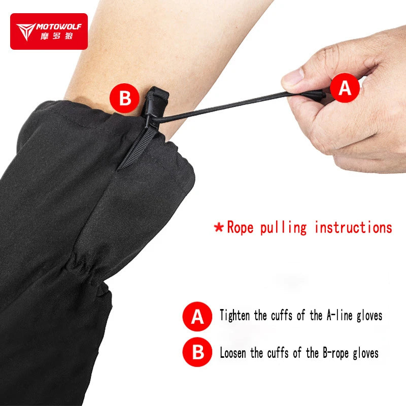 Winter Motorcycle Cycling Riding Gloves Covers Waterproof Rainproof Cover Windproof Warm Dirt Bike Simracing Rider Equipment Men