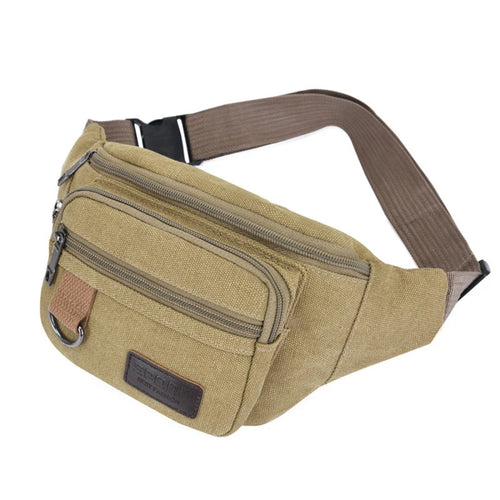 Chest Bag Canvas Waist Bag Women Men's Belt Bag Fashion Bum Bag Travel