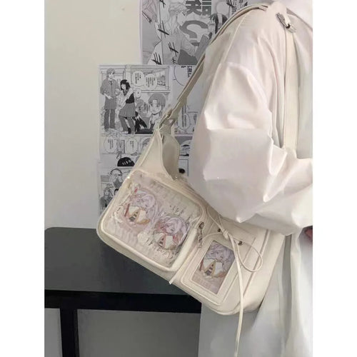 Y2k Harajuku Shoulder Bag Women Korean Transparent Ita Bag School