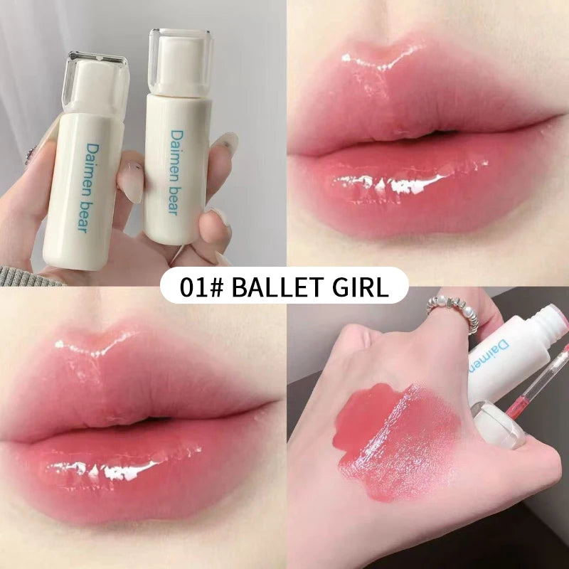 DaiMenBear Blue Oxygen Mirror Lip Gloss pseudo-natural Whitening for autumn and winter girls