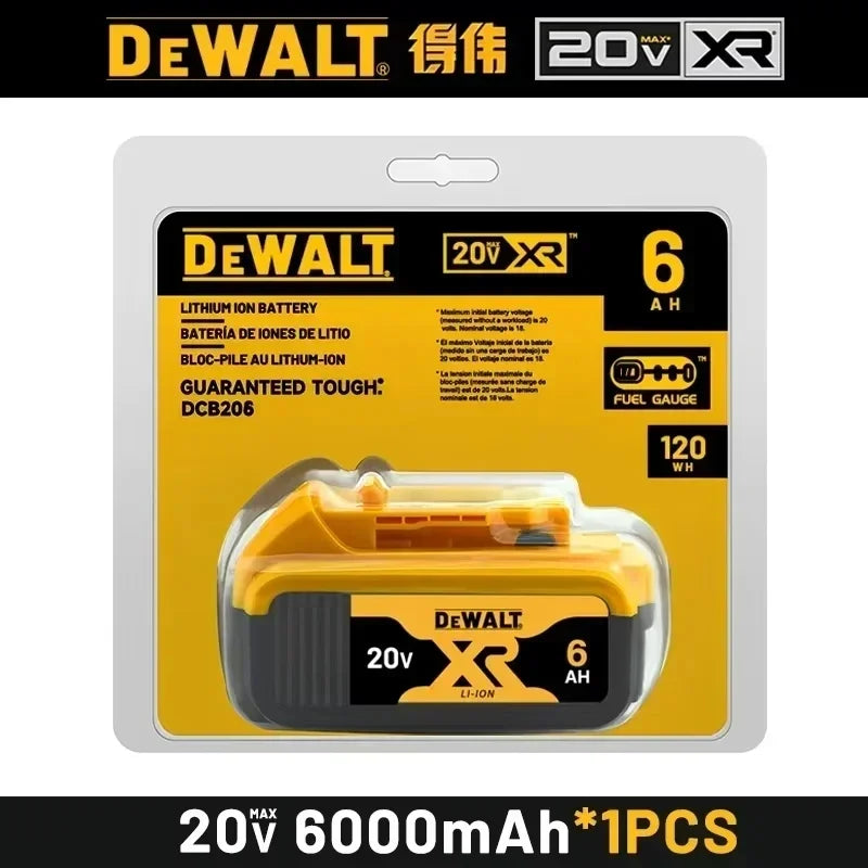 100%Original DEWALT 20V 6000mAh battery For DCB606 DCB609 DCB182 DCB205 DCB206 DCB209 power tool battery air transport