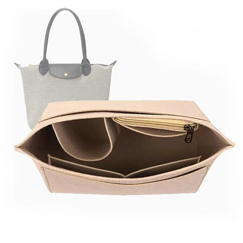 Felt Insert Bag Fits For Longchamp Handbag Liner Bag Felt Cloth Makeup