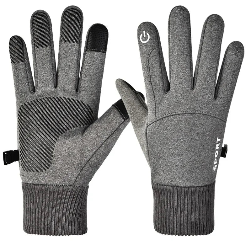 Motorcycle Gloves Guantes Winter Warm Full Fingers Gloves Waterproof Warm Hand Moto Ski Cycling Touch Screen Fleece Gloves
