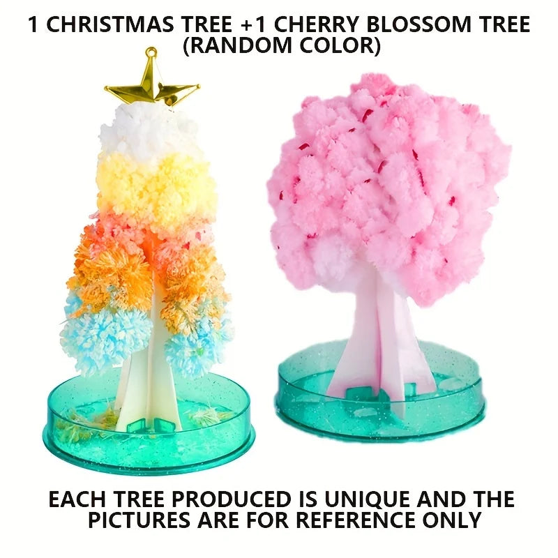 DIY Growing Christmas Tree & Cherry Blossom Tree, Educational Science Toy, Perfect Gift for Back-to-School, Halloween, Christmas
