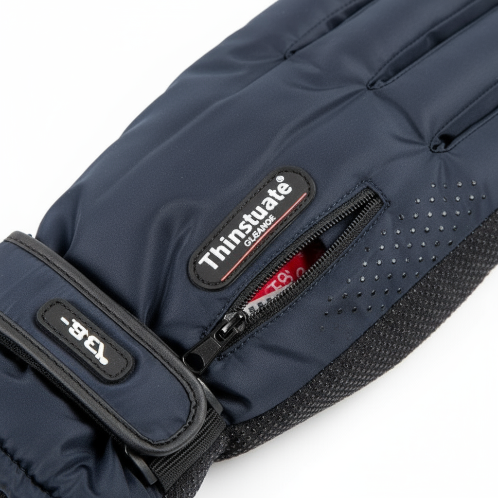 Women's Winter Ski Gloves 2-Pack - Zipper Pocket & Anti-Slip Grip