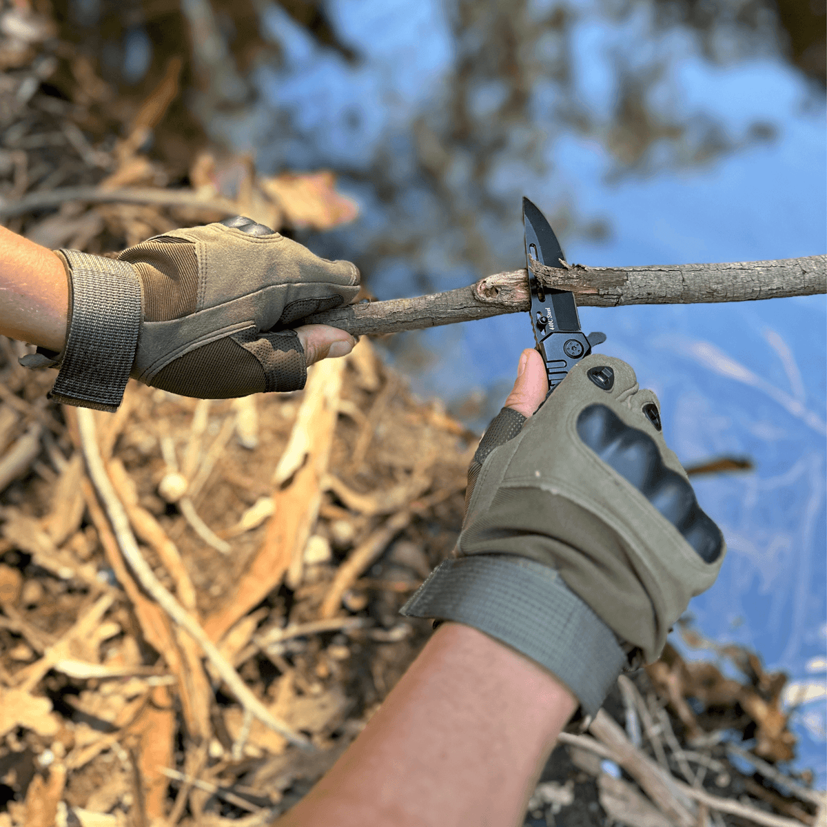 JupiterGear Tactical Military Fingerless Airsoft Gloves for Outdoor