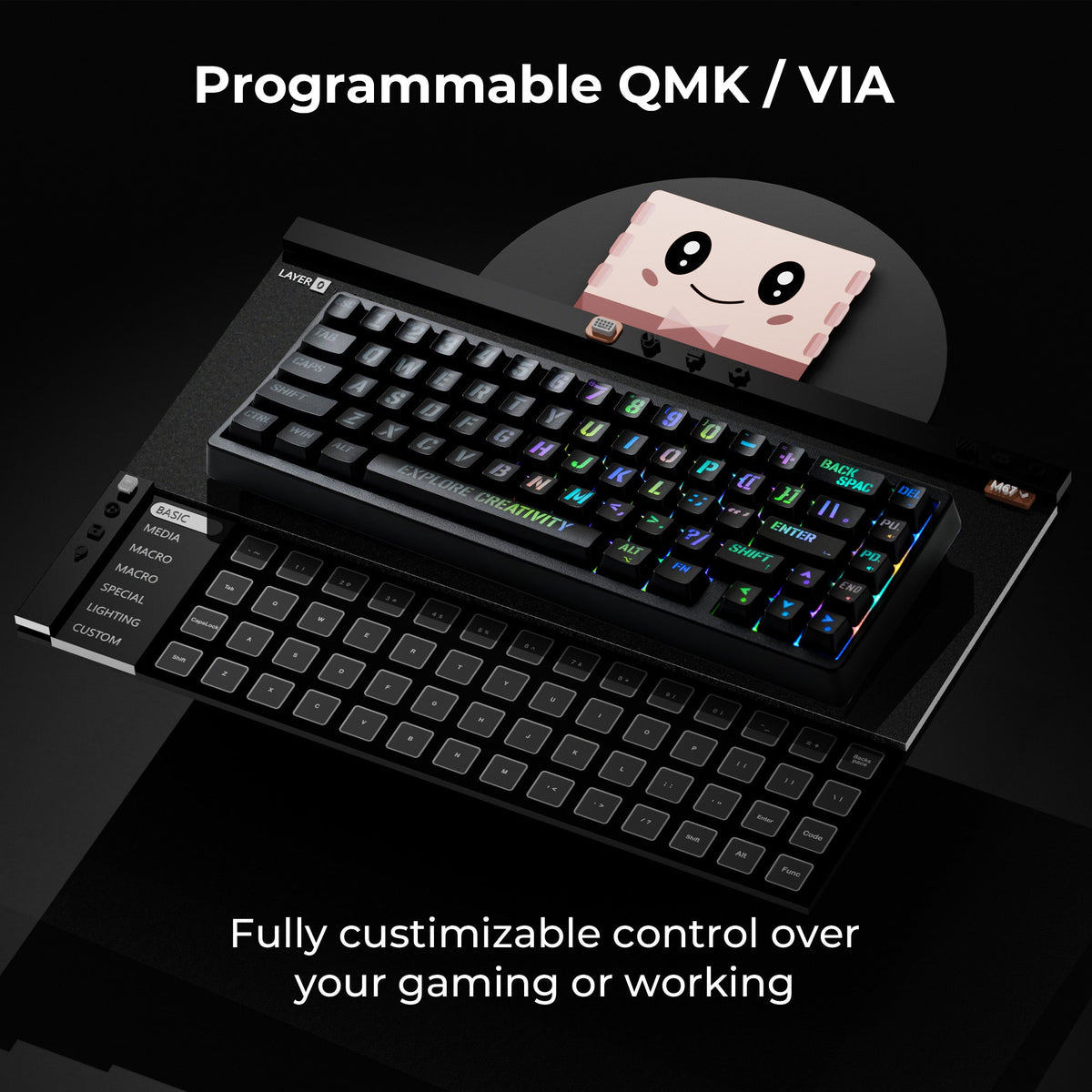 XVX M67 Miami Tri-Mode RGB Mechanical Keyboard