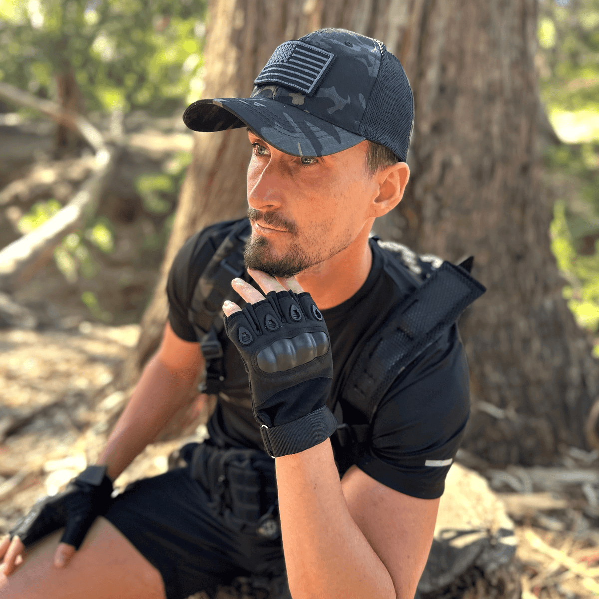 JupiterGear Tactical Military Fingerless Airsoft Gloves for Outdoor