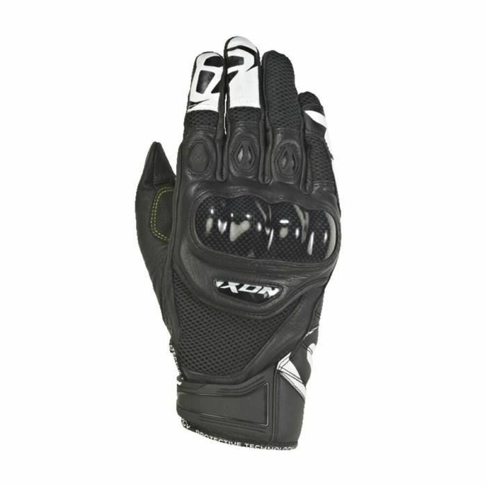 Motorbike Gloves Ixon RS Recon Air Black White