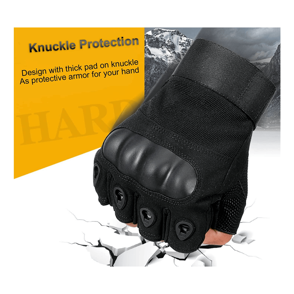 JupiterGear Tactical Military Fingerless Airsoft Gloves for Outdoor
