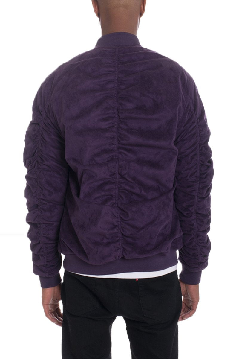 FAUX SUEDE BOMBER 6111