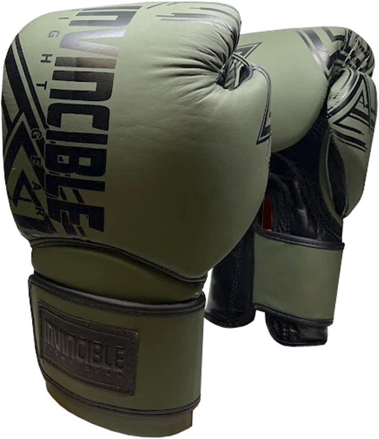 Invincible Fight Gear All Leather Pro Hybrid Boxing Gloves