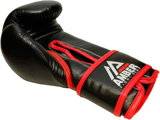 Amber Fight Gear Professional Leather Boxing Gloves | Multi-Layer Foam