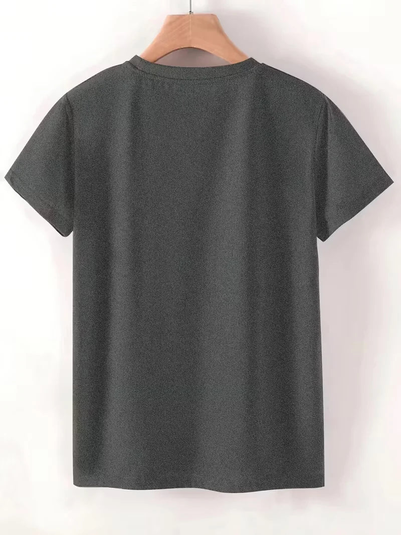 Plus Size Women's Short Sleeve T-Shirt Wait For Me I Have Little Legs comfortable soft fabric summer outfits women's clothing