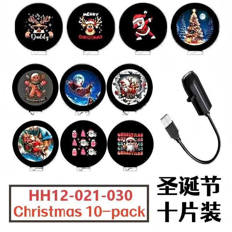 New Christmas Light Projector Easy To Connect USB Powered Christmas Night Light Includes 6 or More Festival Modes