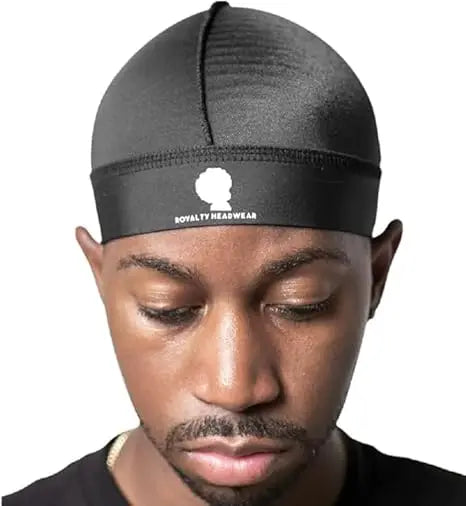 Royalty Headwear Silky Wave Cap for 360, 540 & 720 Waves, Soft Breathable Durag Skull Cap Beanie for Men