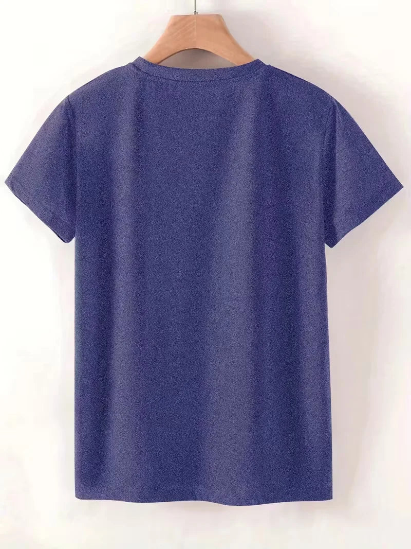 Plus size women's short sleeve T-shirt When God Made Me He Grinned And Said This Ll Be Fun breathable fabric summer outfits