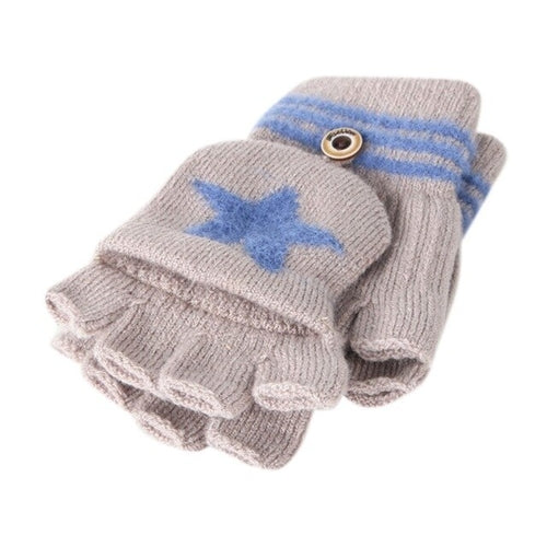 Baby Warm Knitted Fingerless Gloves Convertible