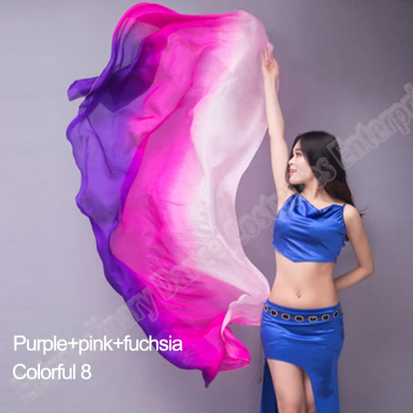Hand Dyed Silk Belly Dance Veil