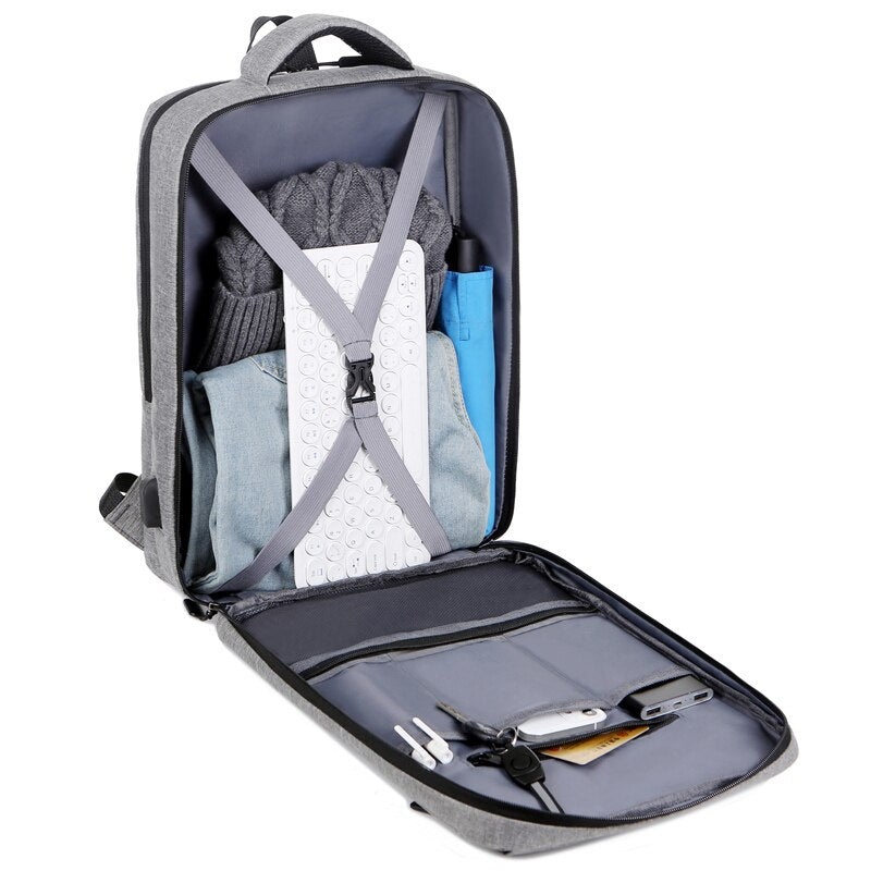 Mens Waterproof Oxford Cloth Multifunctional Laptop Rucksack