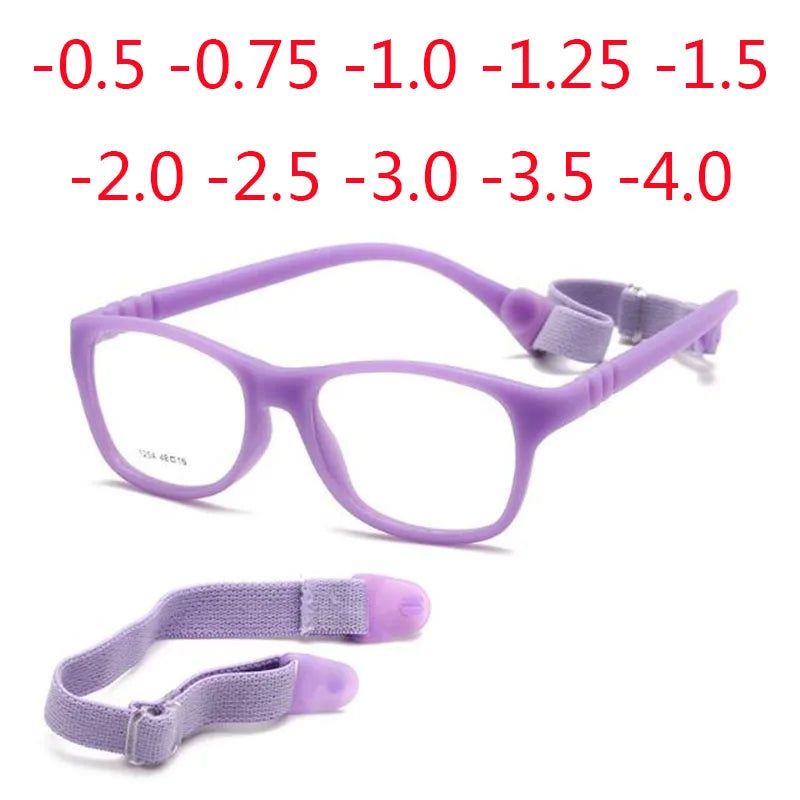 Anti Blue Light Kids Square Glasses Children Boy Girls Computer Prescription 3-10 years -0.5 -0.75 -1.0 -1.5 -2.0 -3.0 -4.0
