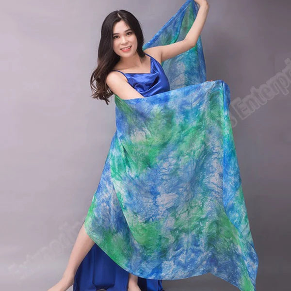 Hand Dyed Silk Belly Dance Veil