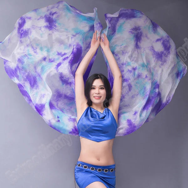 Hand Dyed Silk Belly Dance Veil
