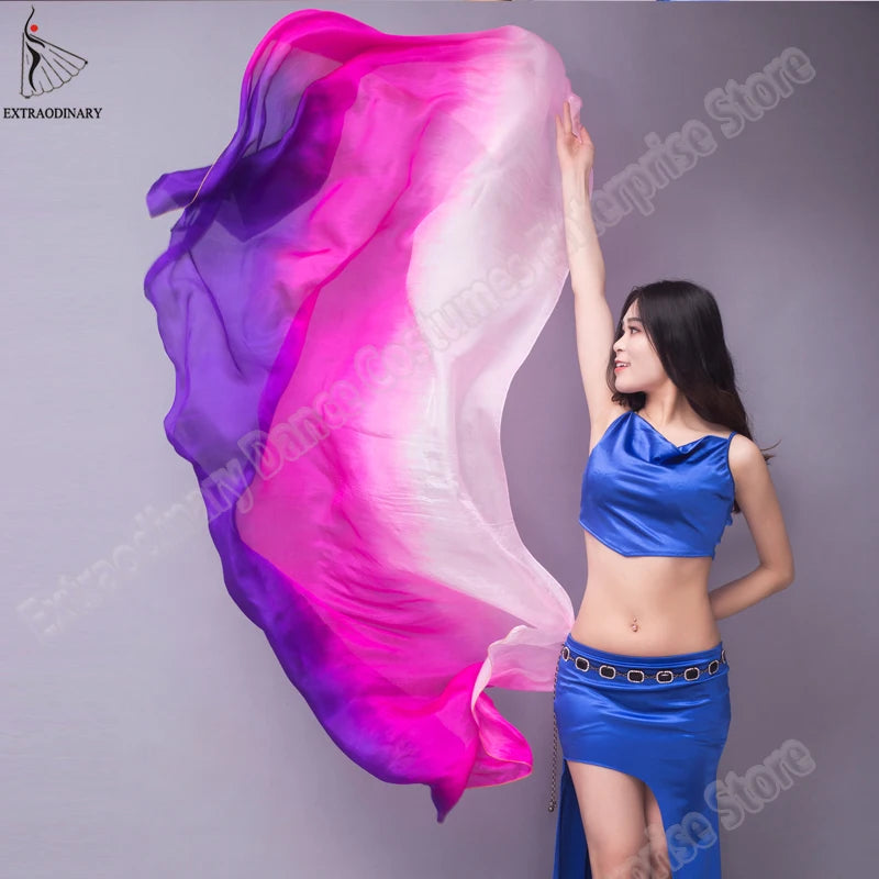 Hand Dyed Silk Belly Dance Veil