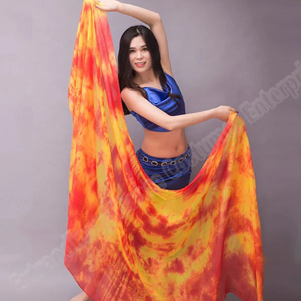 Hand Dyed Silk Belly Dance Veil