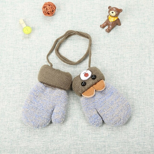 New 0 3 Years Old Cute Bear Cartoon Baby Gloves