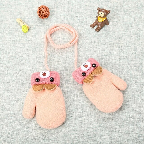 New 0 3 Years Old Cute Bear Cartoon Baby Gloves