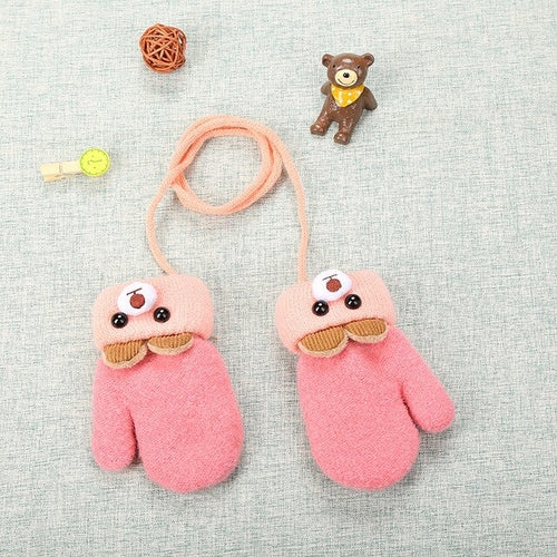 New 0 3 Years Old Cute Bear Cartoon Baby Gloves