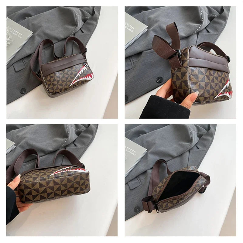 Creative Shark Mouth Crossbody Bag Simple Coin Purse Mobile Phone Bag