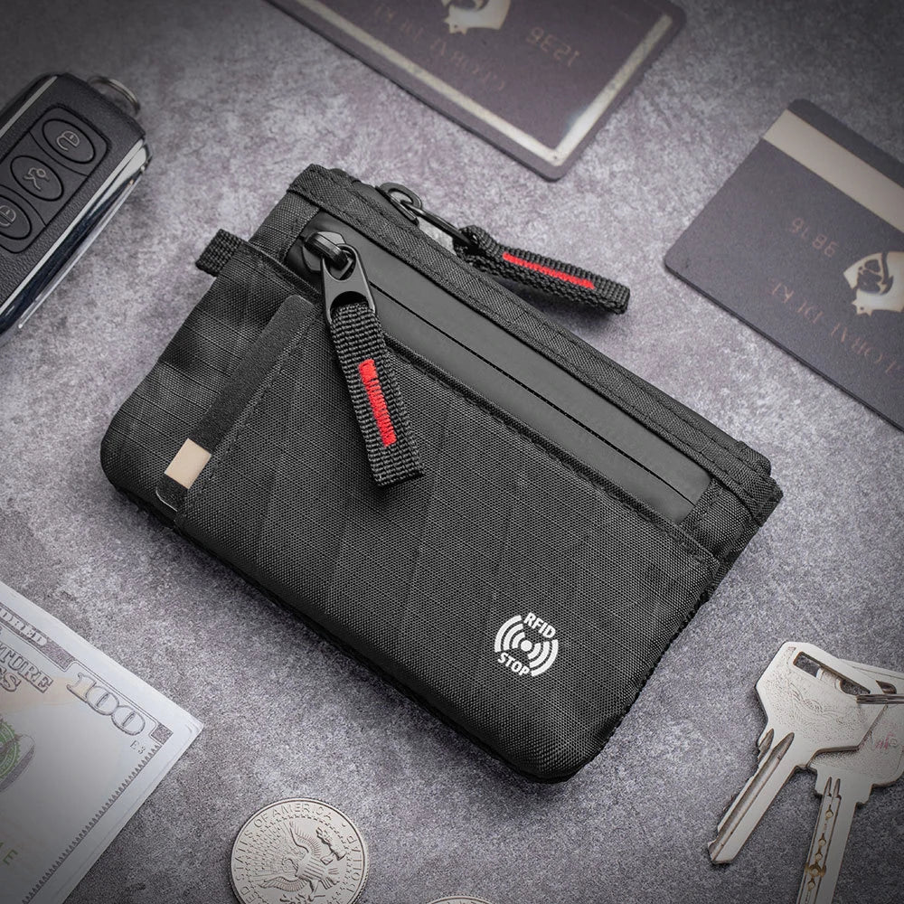 Edc Fashionable Rfid Anti-Theft Ultra-Thin Wallet |   Unisex Zipper