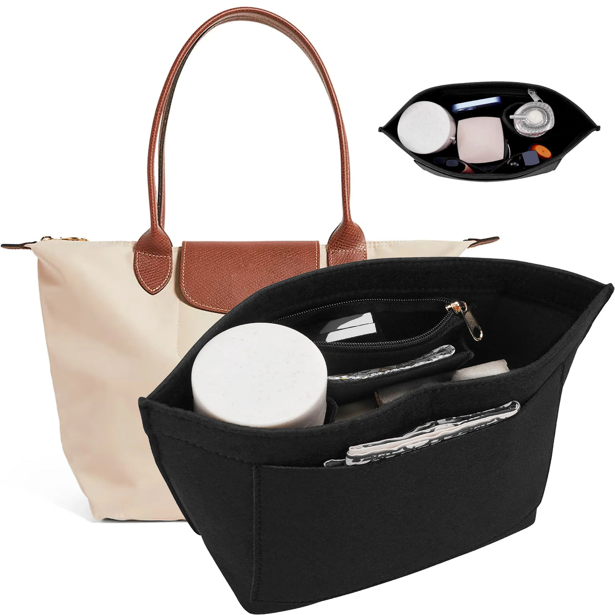 Purse Organizer Insert, Felt Bag Organizer For Handbag Purse