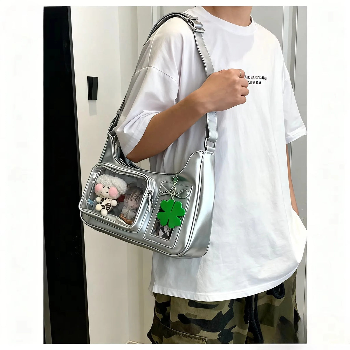 Y2k Harajuku Shoulder Bag Women Korean Transparent Ita Bag School
