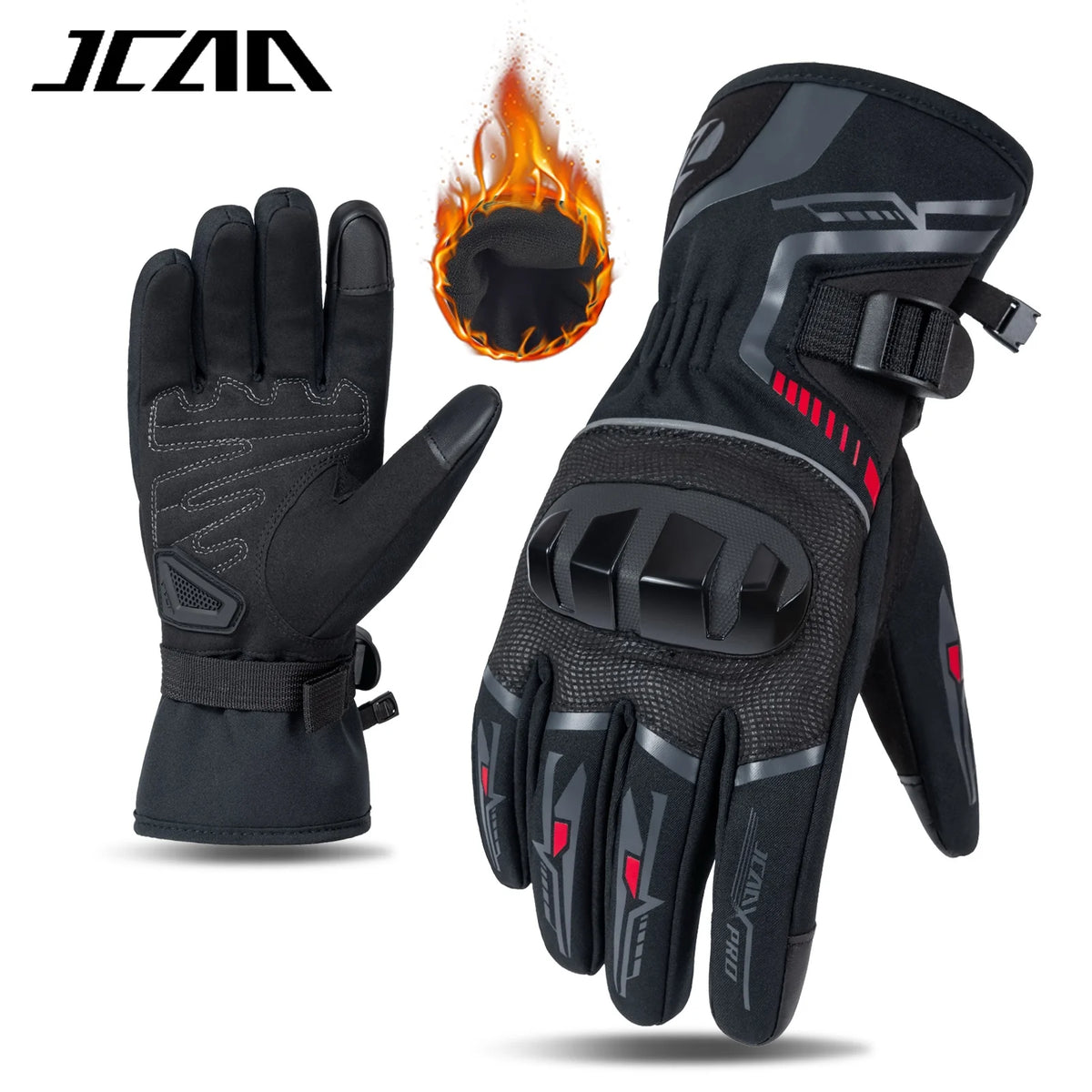Winter Motorcycle Gloves for Men Women Waterproof Warm Cold Weather Riding Gloves Touchscreen for ATV UTV Road Racing Snowmobile
