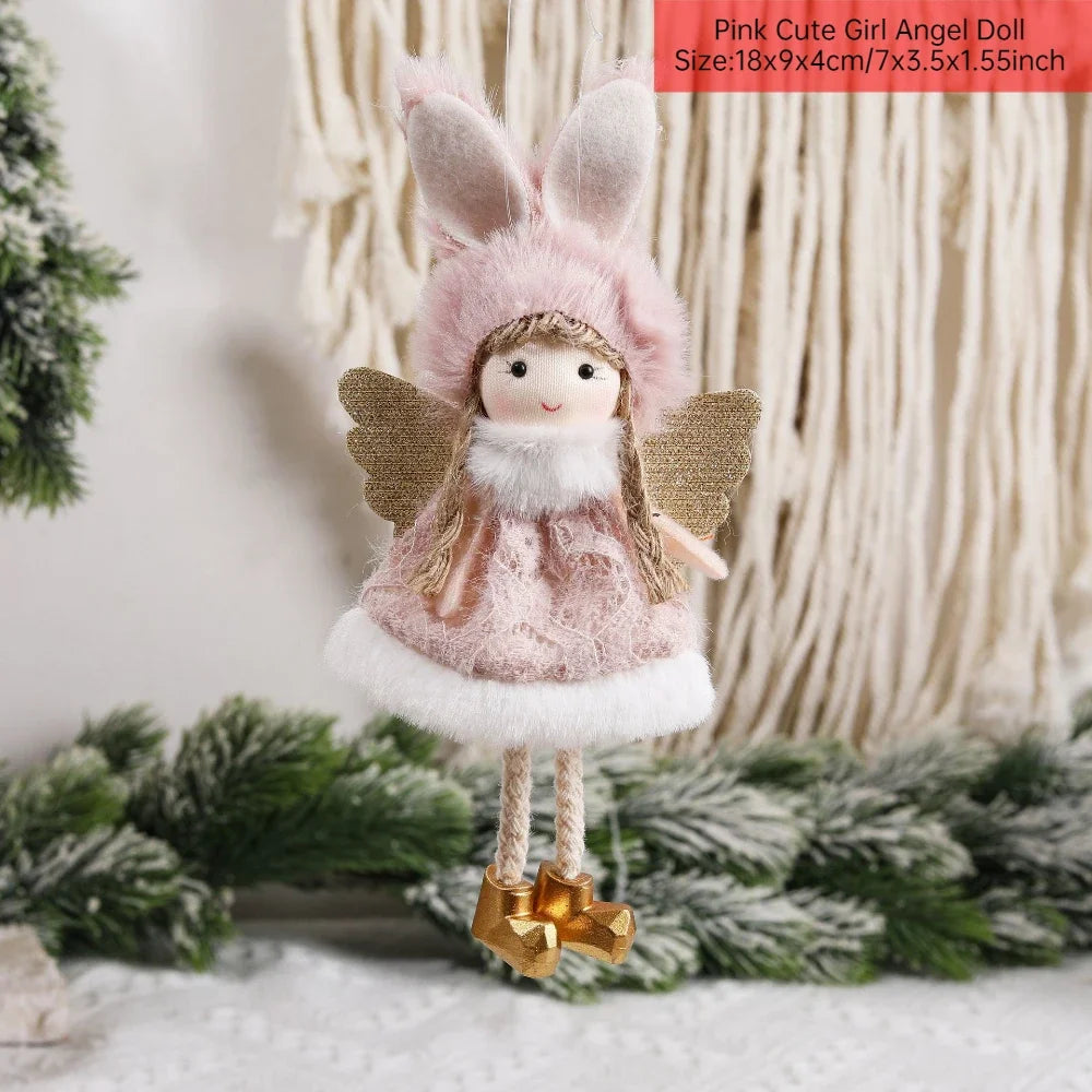 Christmas Angel Dolls Merry Christmas Tree Decoration for Home 2023 Cristmas Xmas Navidad Natal Noel Gifts Happy New Year 2024