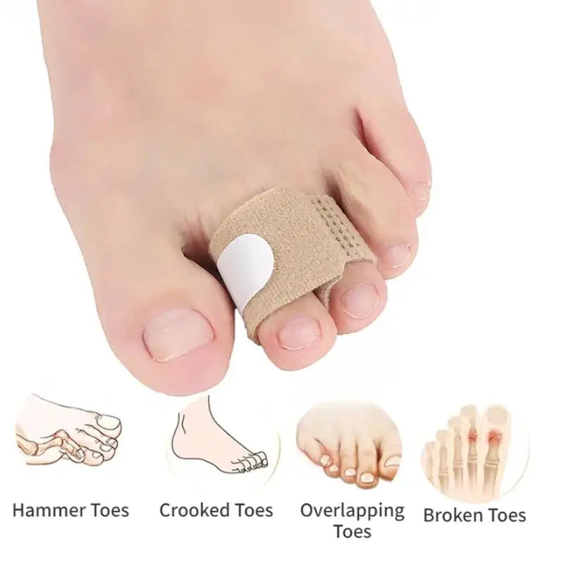Toe Finger Straightener Hammer Toe Tape Hallux Valgus Corrector Bandage Toe Separator Splint Wraps Foot Care Supplies