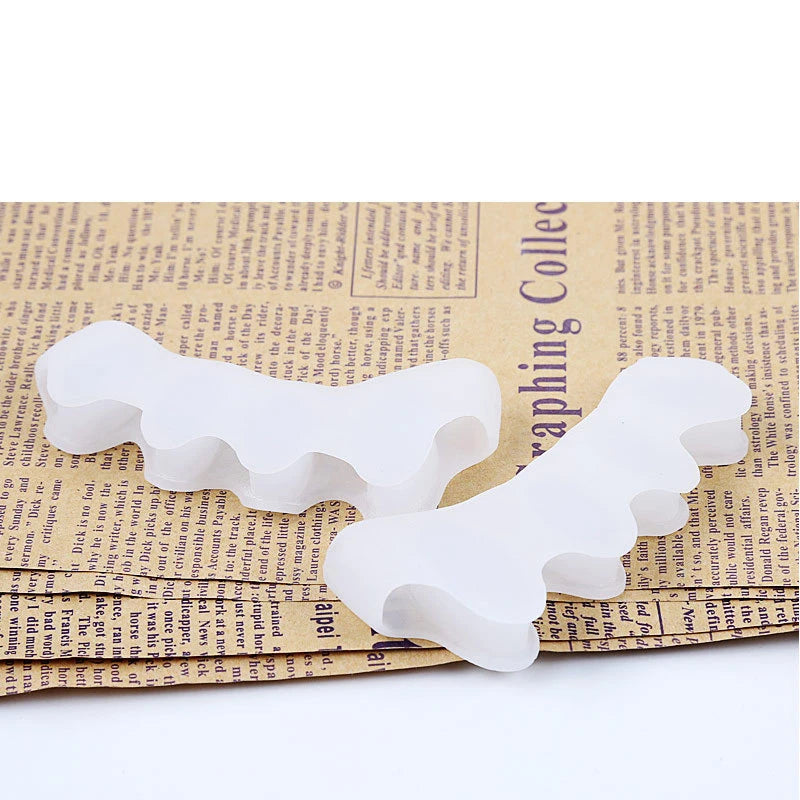 2 soft touch silicone toe spacers, reusable toe spacers for feet