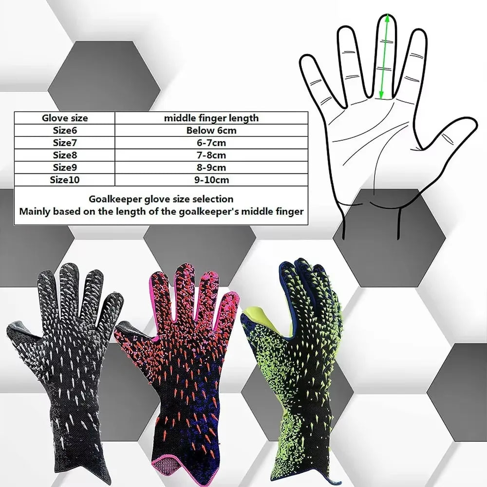 One Pair of Goalkeeper Gloves for Adults and Students, Latex Wear-Resistant and Anti-Slip, for Football Matches and Training
